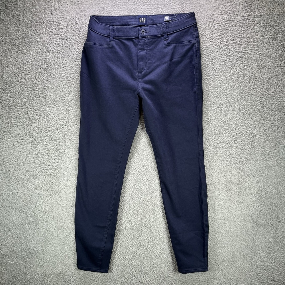 Gap Skinny Stretch Pants Womens Size 10 Navy Blue Soft Chino NWT